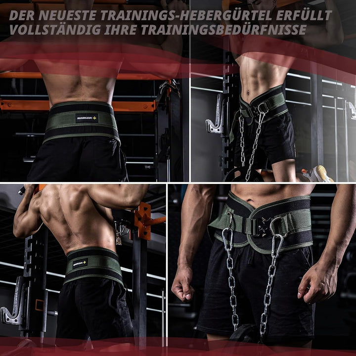 MANUEKLEAR Dip-Gürtel, Gewichtsgürtel, Fitness-Gürtel für Männer und Frauen, robuster Dip-Powerlifti