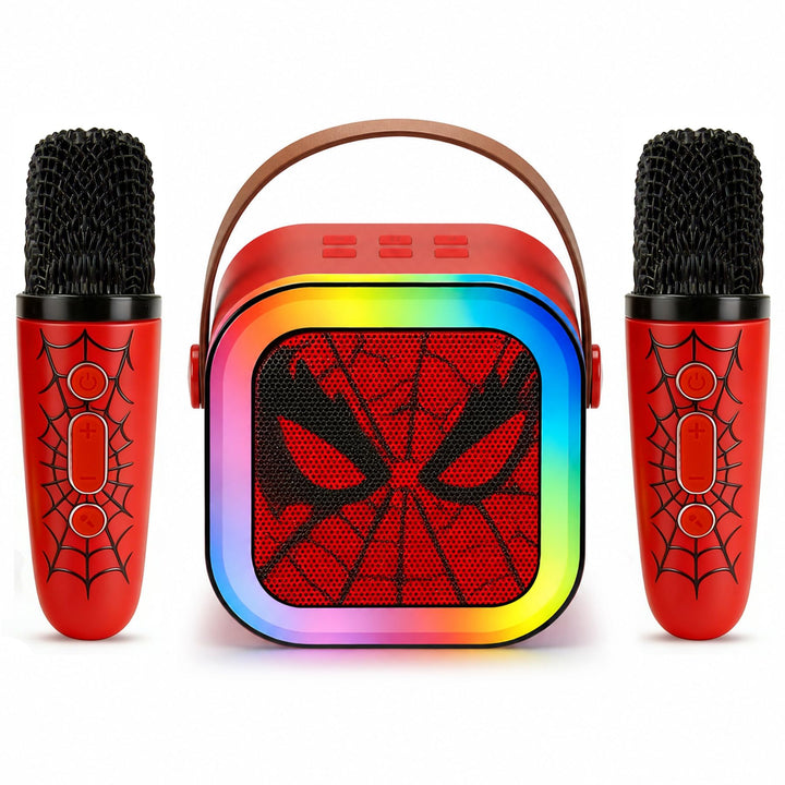 Karaoke Maschine mit 2 Drahtlosen Mikrofonen für Kinder &amp; Party | Bluetooth Mikrofon, Musikbox mit M
