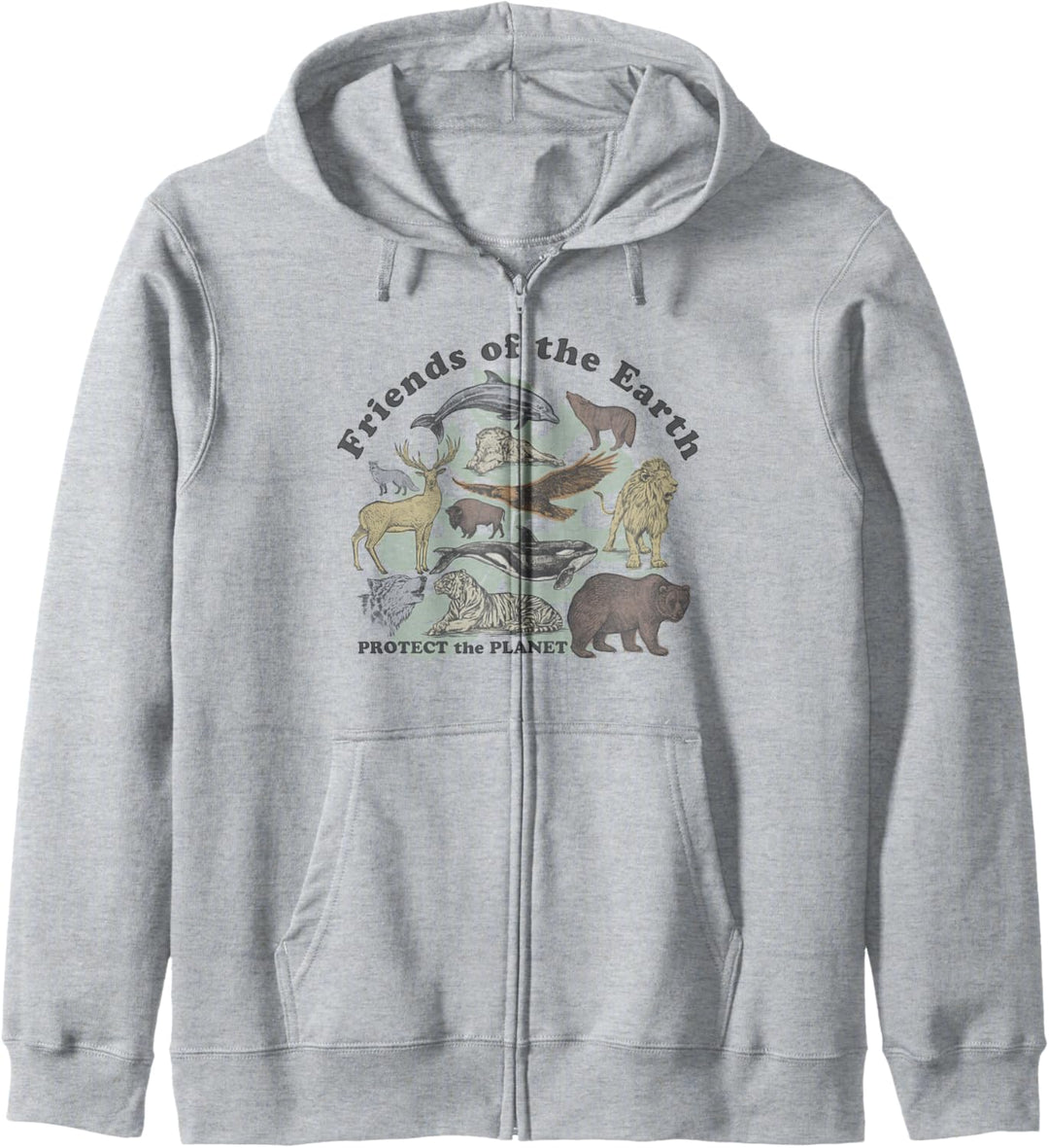 Animal Collage Friends Of The Earth Protect The Planet Kapuzenjacke