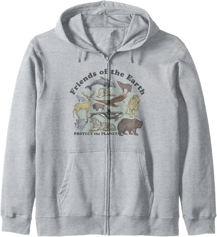 Animal Collage Friends Of The Earth Protect The Planet Kapuzenjacke