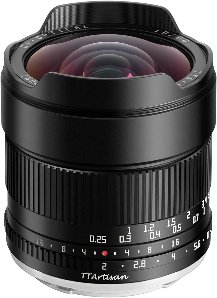 TTARTISAN 10mm F2.0 APS-C ASPH. Ultraweitwinkel Kameraobjektiv Manueller Fokus Tragbares Objektiv fü