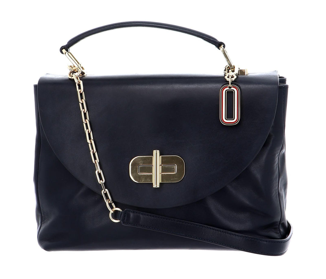 Tommy Hilfiger Soft Turnlock Satchel Sky Captain