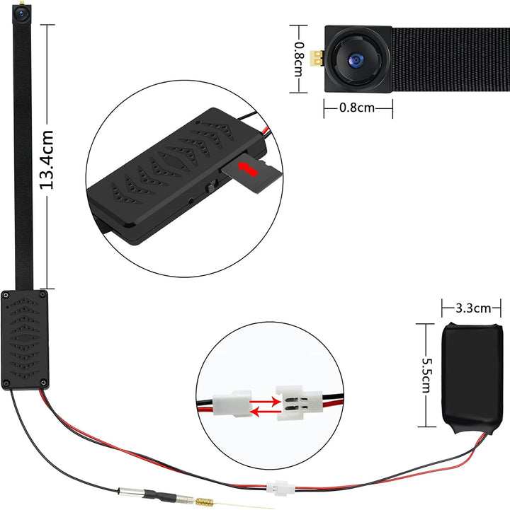 LXMIMI Mini Kamera WiFi, HD 1080P Kleine Kamera Unterstützung 2,4 und 5g WiFi mit Bewegungserkennung