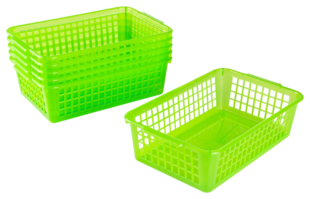 Kigima Aufbewahrungskorb 20 x 10 x 5,5cm 0,7 L 6er Set – Allzweckkorb aus robustem Plastik (BPA-frei