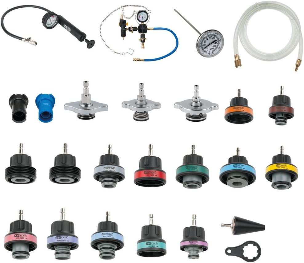 KS Tools 150.1930 MASTER Kühlsystem-Diagnose-Service-Satz, 25-tlg.