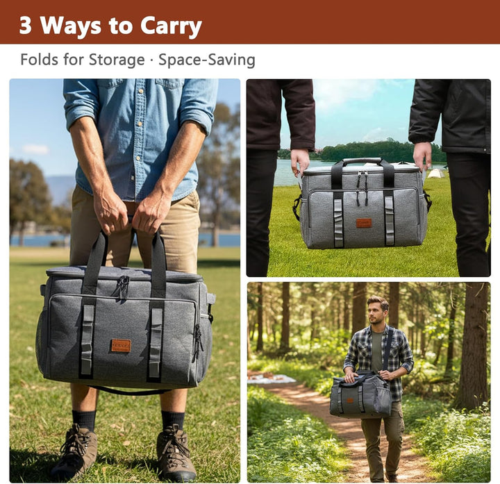 35L Kühltasche Picknicktasche Eingedickter Lunchbag- Faltbare, wasserdichte, auslaufsichere, isolier