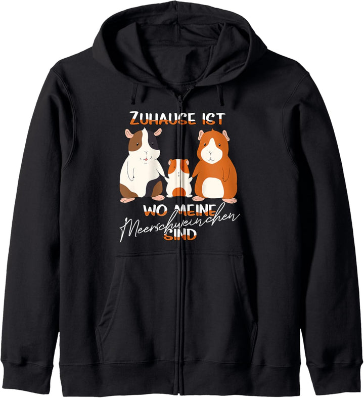 Zuhause ist wo meine Meerschweinchen sind Kapuzenjacke