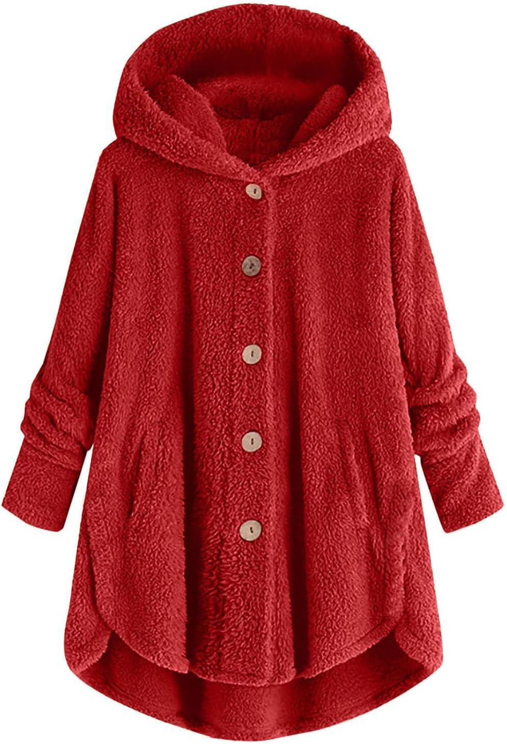 Ansenesna Teddyjacke Damen Mit Kapuze Flauschig Winterjacke Damen Warm Gefüttert Teddyfleece Winterm