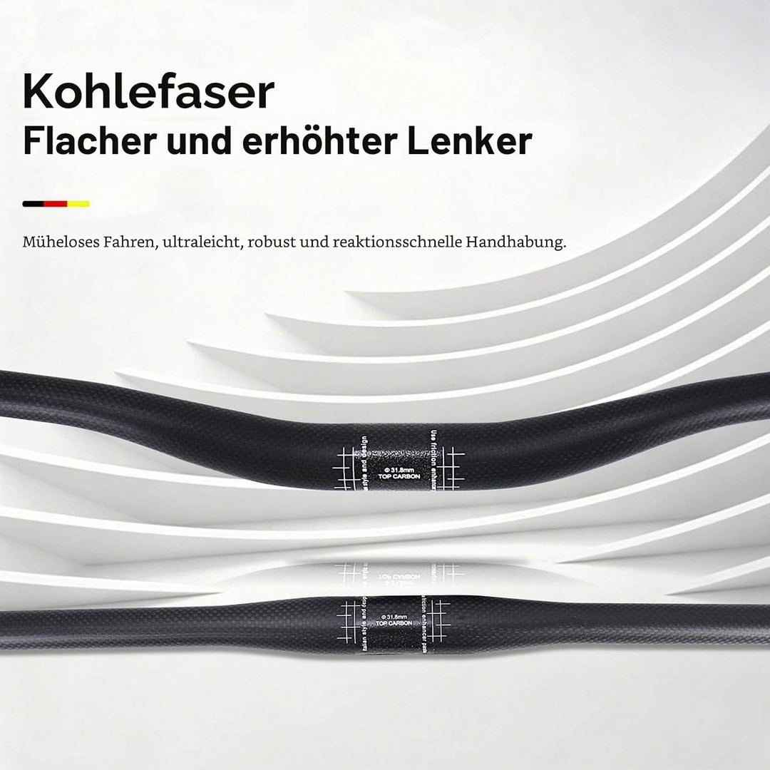RXL SL 1-1/4"carbon lenker flatbar carbon mtb lenker mountainbike 3K glänzend 760mm Kein Logo 3K glä