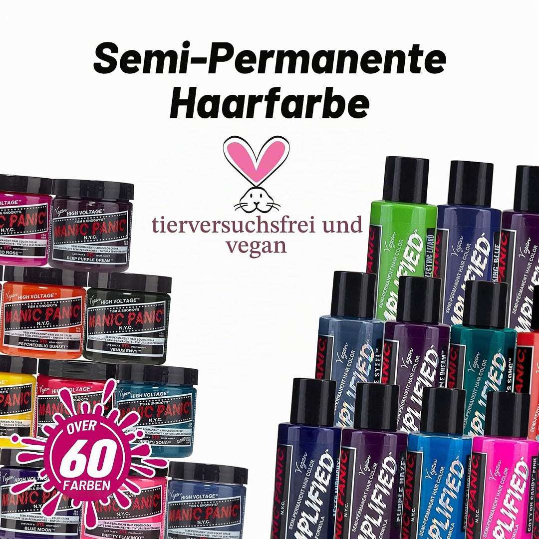 Manic Panic Infra Red Classic Creme, Vegan, Cruelty Free, Semi Permanent Hair Dye 3 x 118ml Infra Re