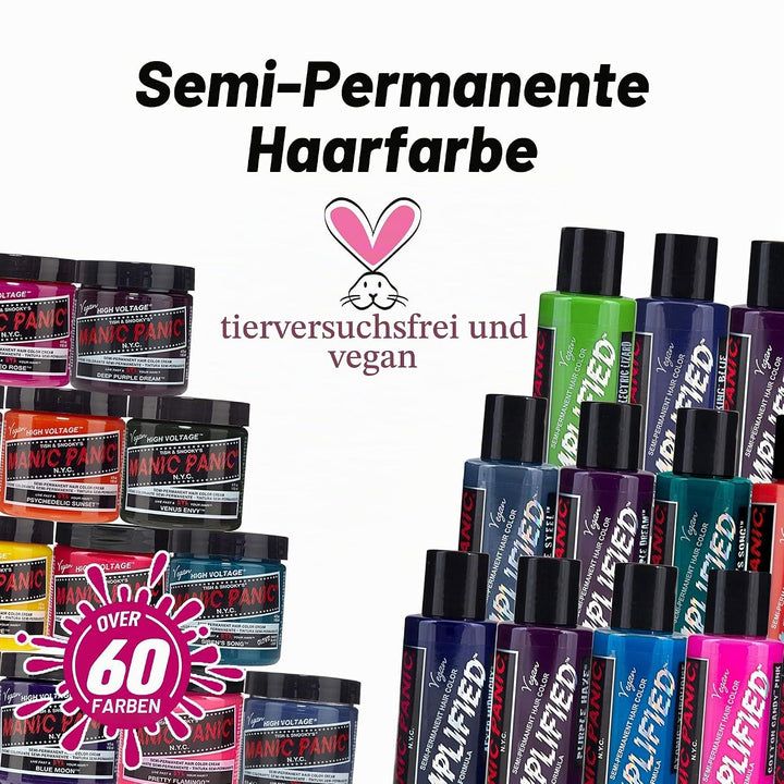 Manic Panic Infra Red Classic Creme, Vegan, Cruelty Free, Semi Permanent Hair Dye 3 x 118ml Infra Re