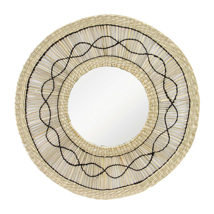 THINIA HOME Wandspiegel in Meeresalgen, rund, Durchmesser 55 cm