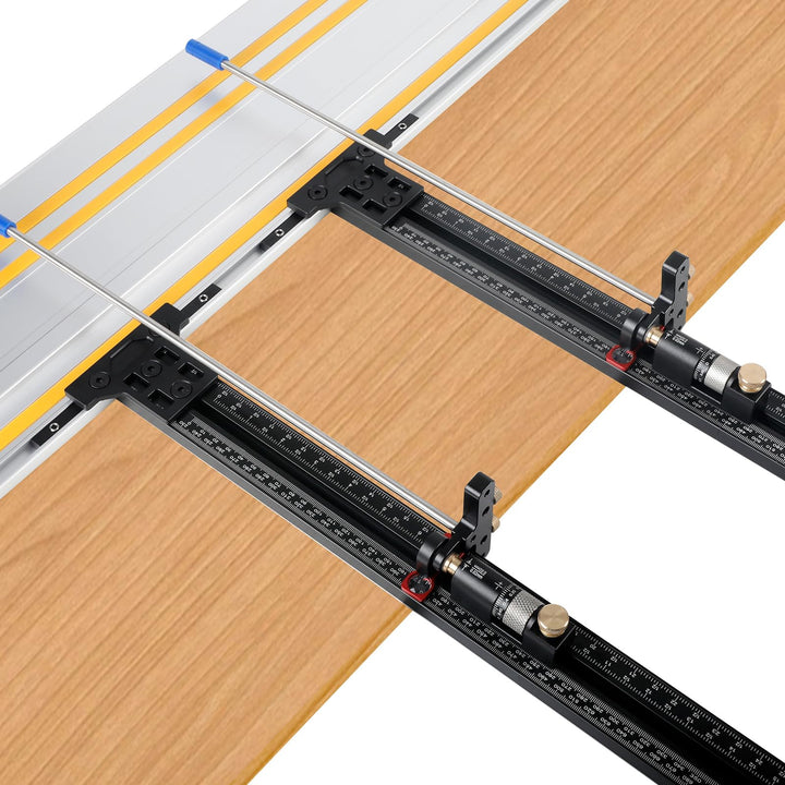 Schienensäge-Parallelführungssystem mit mikro-verstellbarem Flip-Stop, Präzisions-Holzbearbeitungs-S