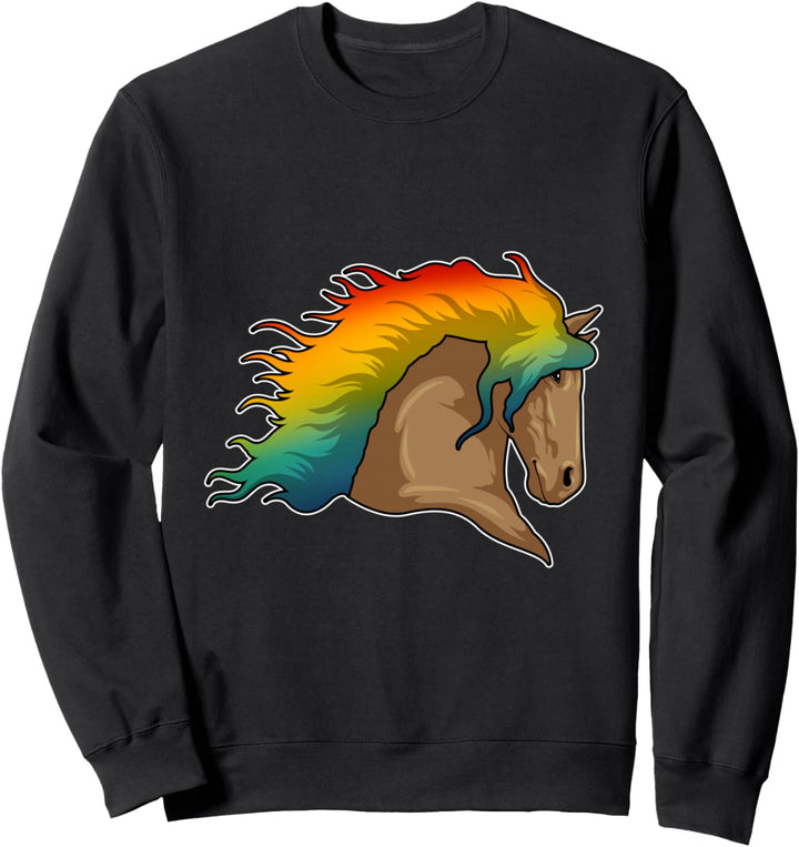 Pferd Regenbogen Sweatshirt