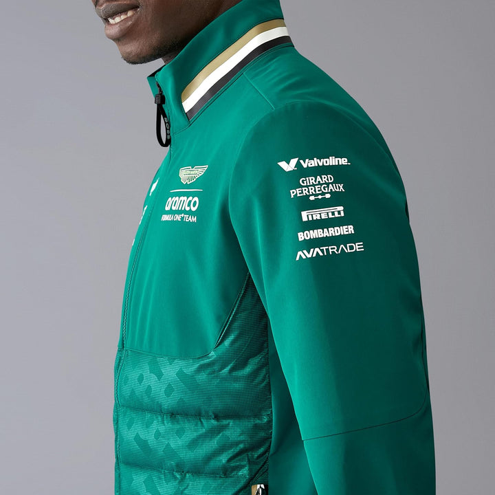 Aston Martin F1 Herren 2024 Hybrid Team Jacke mit Thermore Polsterung - Grün XXL Grün, XXL Grün