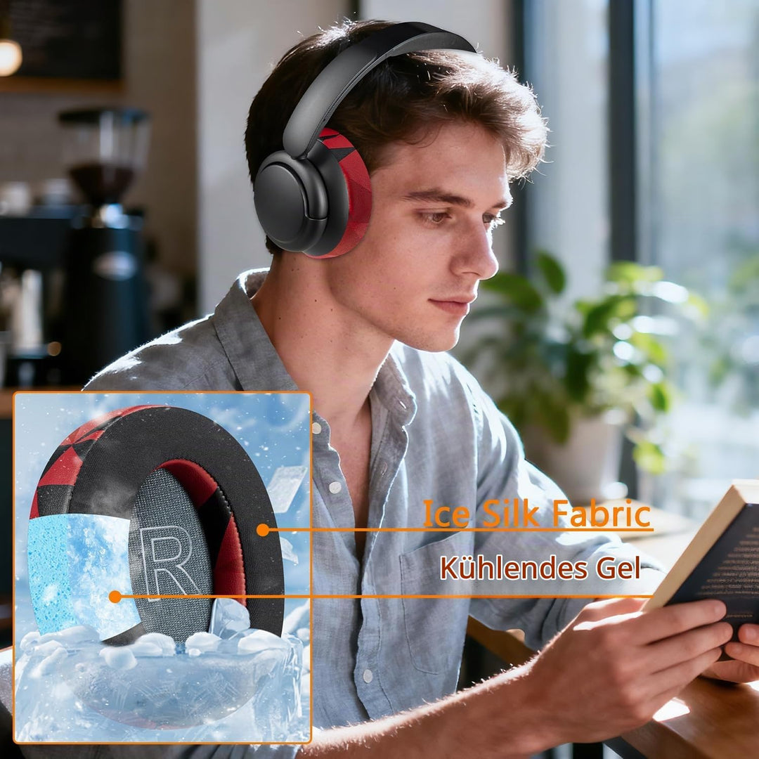 SOULWIT Kühlgel Ersatzpolster Ersatz Ohrpolster für Anker Soundcore Life Q30/Q35 Kopfhörer, Ohrpolst