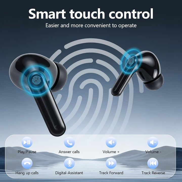 Bluetooth Kopfhörer, In Ear Kopfhörer Kabellos Bluetooth 5.3 mit 4 ENC Noise Cancelling Mic, 72H Spi