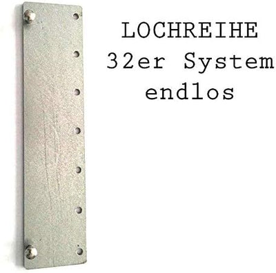 Tuneon Bohrlehre Lochreihen Bohrschablone 32 mm für Regalböden & Dübelbohrungen Stahl
