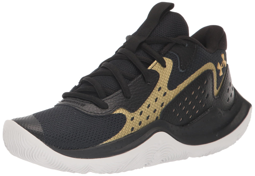 Under Armour Unisex Kinder 3026635Sneaker 36 EU 002 Schwarz Schwarz Metallic Gold, 36 EU 002 Schwarz