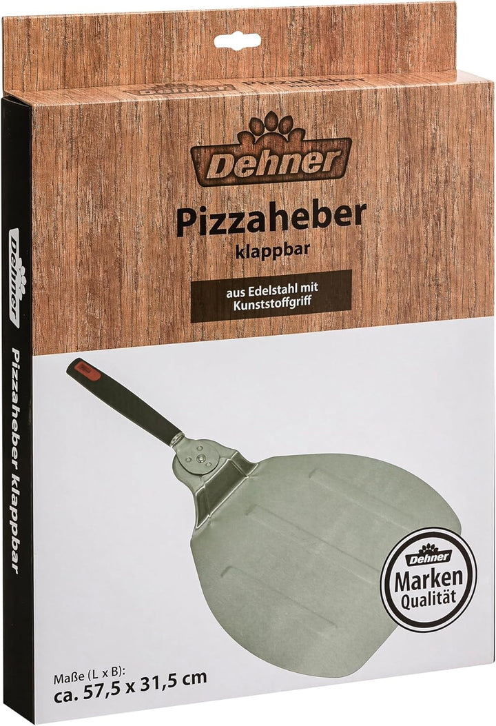 Dehner Pizzaheber, Pizzaschieber klappbar/hochwertig, ca. 38 x 5.5 x 31.5 cm, Edelstahl/Kunststoff,