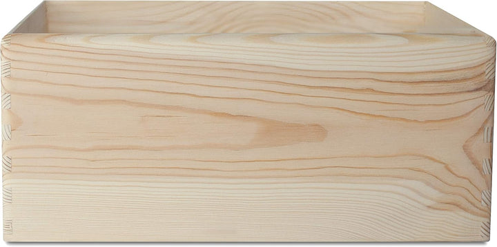 Creative Deco Grosse Holzkiste Obstkiste Korb | 30x20x13cm (+/-1cm) | mit Griffen | ohne Deckel | Hö