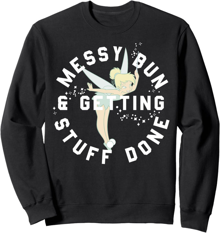 Disney Peter Pan Tinker Bell Messy Bun Getting Stuff Done Sweatshirt