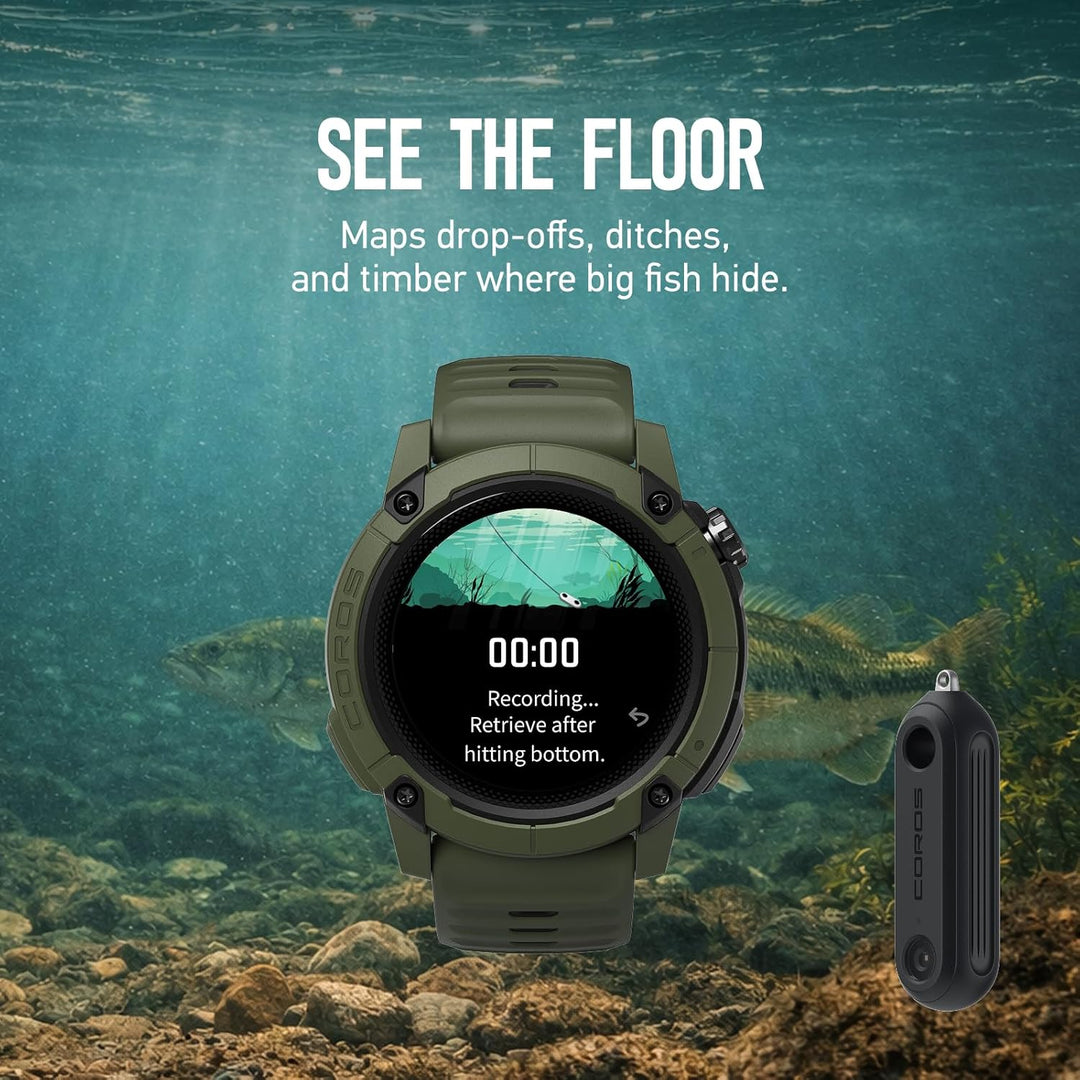 COROS HYDROP Fischfinder - Leichter auswerfbarer Sensor zur Messung von Tiefe, Temperatur, Helligkei