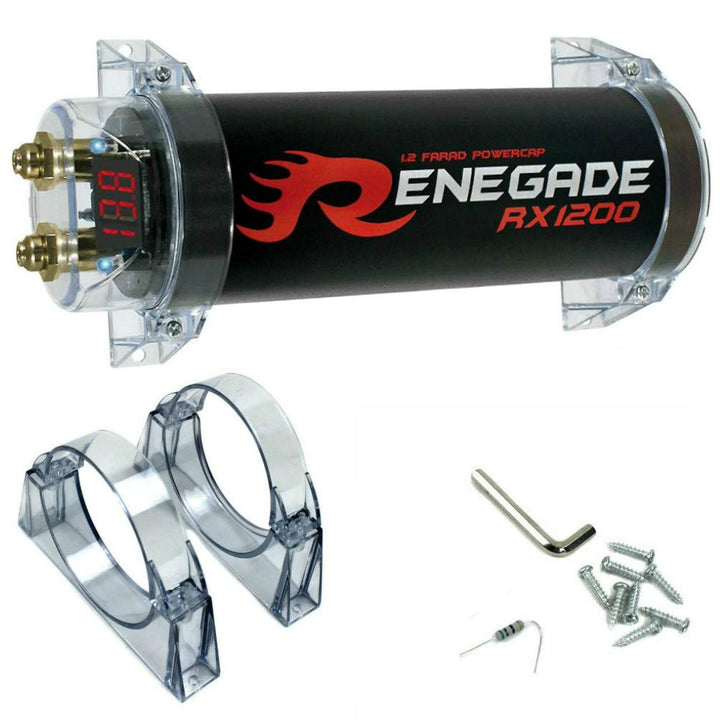 RENEGADE RX1200 Power Cap 1.2 Farad car-Audio-kondensator für systeme bis 1200 watt rms 1 2 3 4 5 10
