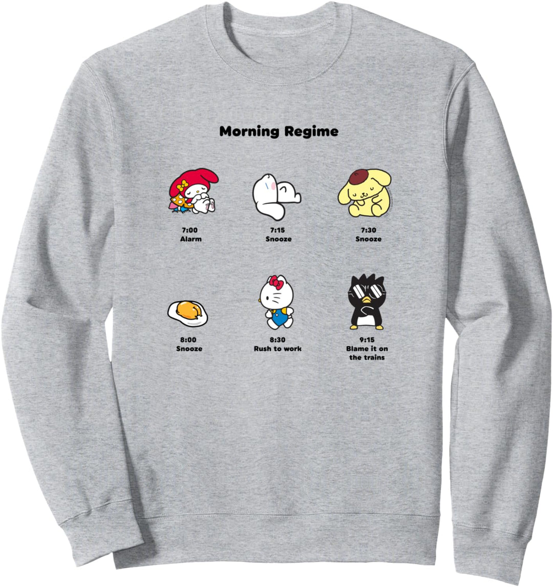 Hallo Kitty Morgen Routine süss Japan Sweatshirt