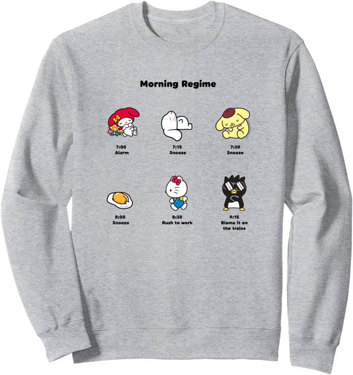 Hallo Kitty Morgen Routine süss Japan Sweatshirt