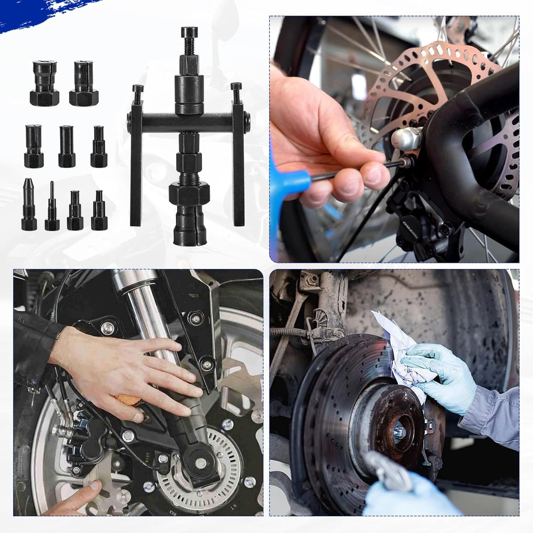 CarBole Motorrad-Innenlager-Abzieher-Set mit Aufbewahrungsbox 8-25 mm Innenlager-Entfernungswerkzeug