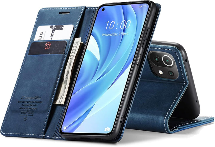 Handyhülle für Xiaomi Mi 11 Lite 4G / 5G / 5G NE Hülle, Premium Klapphülle Leder Schutzhülle Klappba