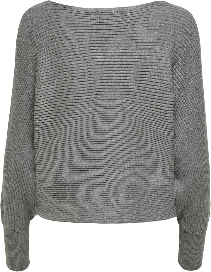 ONLY Damen Onladaline Life L/S Short Pullo KNT Noos Pullover (1er Pack) M Medium Grey Melange, M Med