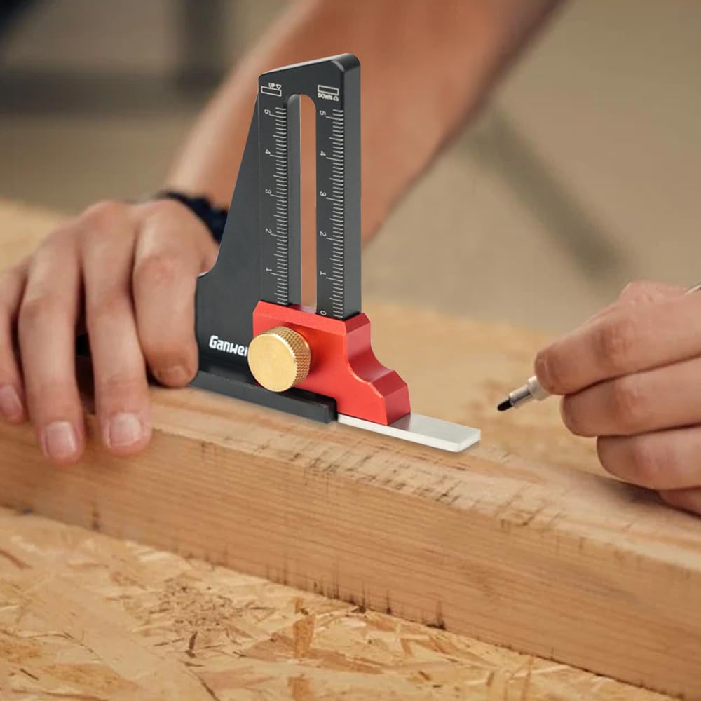 Höhenmesser, Tiefenmesser Aluminiumlegierung, Metrische Höhe Gauge Tiefe Messung, Tiefe Sägelehre Ti