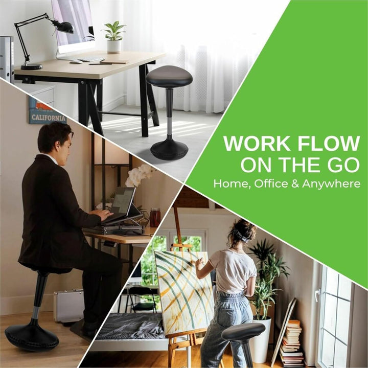 WOBBLE Hocker Stehtisch Schreibtisch Balance Stuhl für aktives Sitzen. Hoher ergonomischer Sitzständ