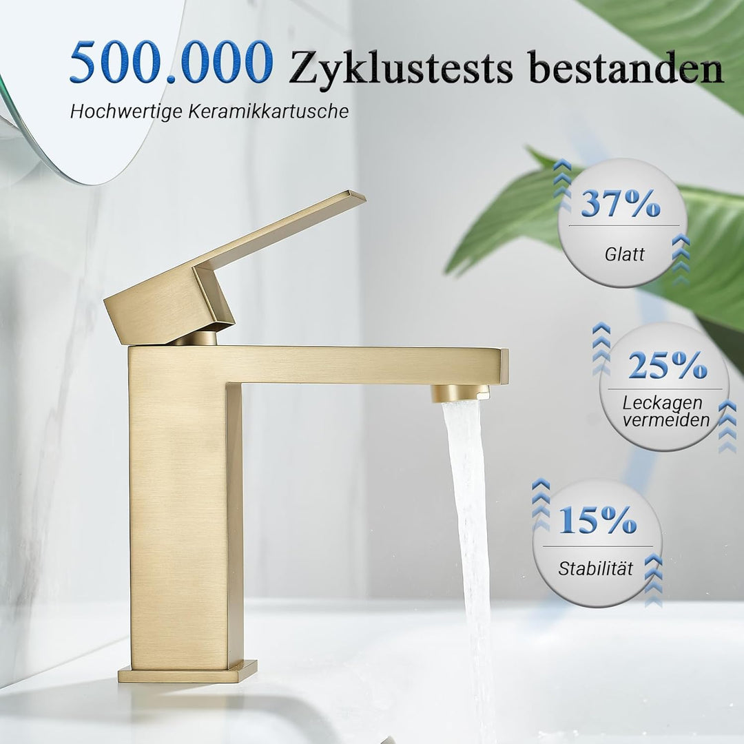 Wasserhahn Bad Gold Mischbatterie waschbecken, wasserhähne bad Badarmaturen Mischer 1 Loch, Moderne