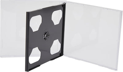 Dragon Trading® CD-Hüllen, Doppelhüllen, 10,4 mm, für 2 Discs, schwarzer Einsatz, 10 Stück