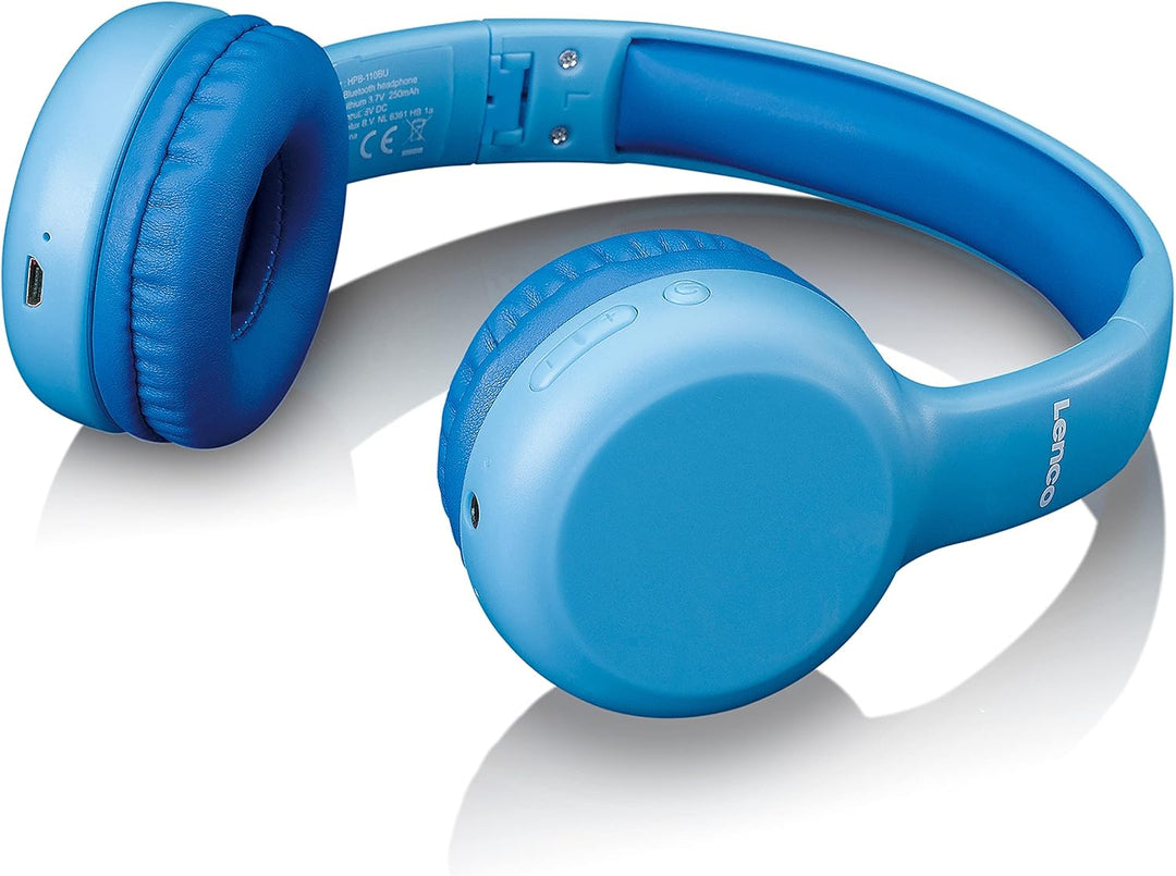 Lenco HPB-110 Kinder Bluetooth-Headset - Bluetooth 5,0-85 dB - Lautstärkebegrenzung - Eingebauter 25