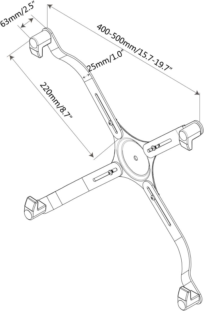 DIGITUS VESA-Adapter 75x75, 100x100 - Für Monitore ohne VESA Aufnahme - Bis 8 kg - Bis 30 Zoll - Sch