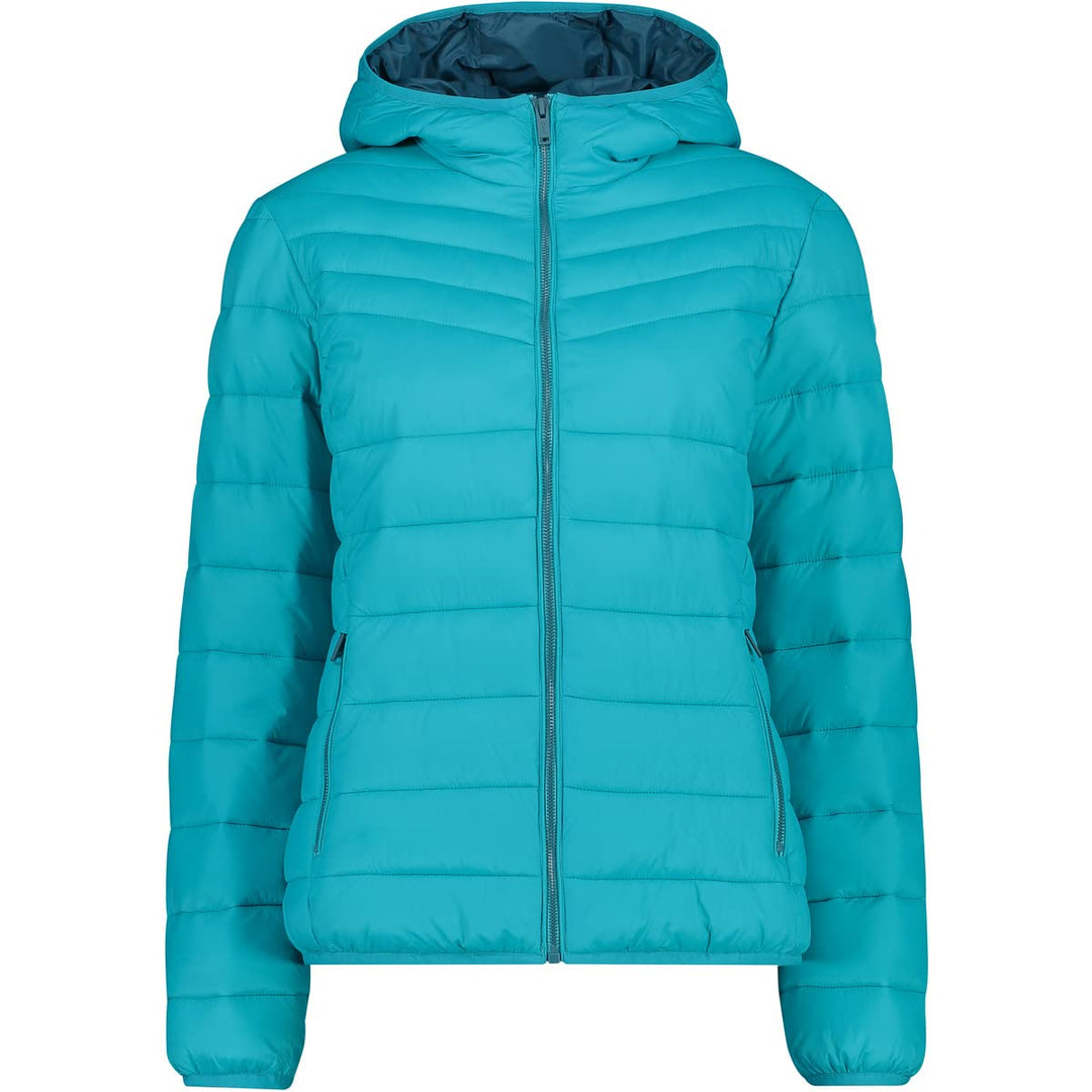 CMP Damen Damenjacke mit Fester Kapuze Coat, Lagune