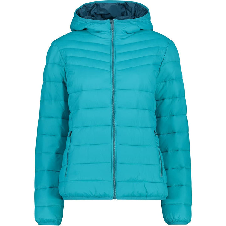 CMP Damen Damenjacke mit Fester Kapuze Coat, Lagune