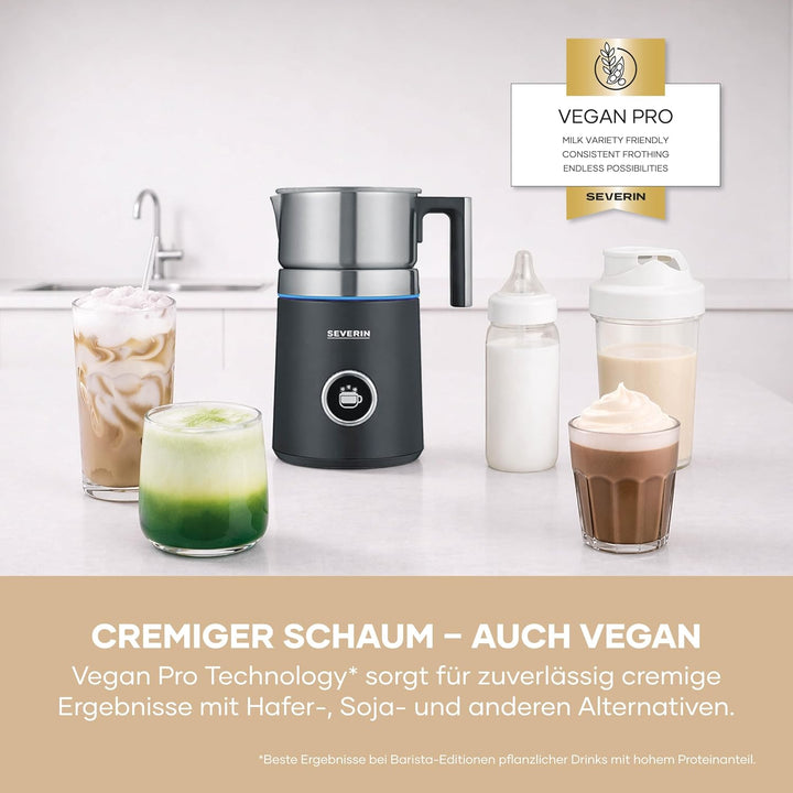 SEVERIN SPUMA 700 PLUS Induktions-Milchaufschäumer, elektrischer Milchaufschäumer ohne Anbrennen, sp