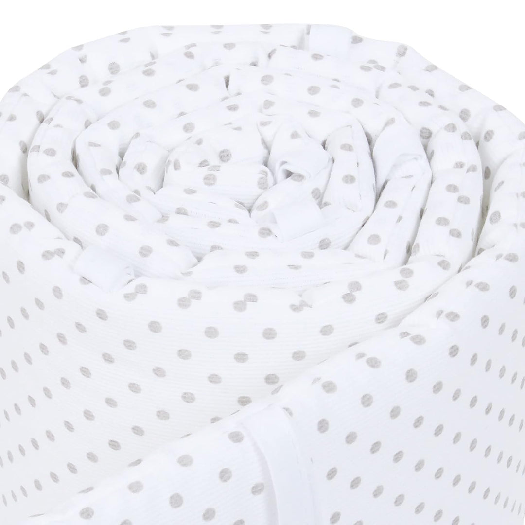 babybay Nestchen Piqué passend für Modell Boxspring XXL, weiss Punkte perlgrau