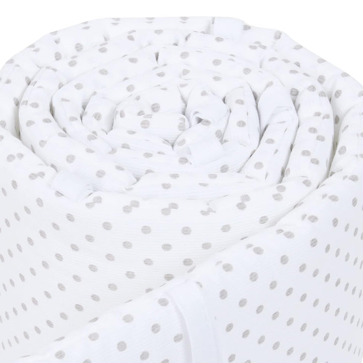 babybay Nestchen Piqué passend für Modell Boxspring XXL, weiss Punkte perlgrau