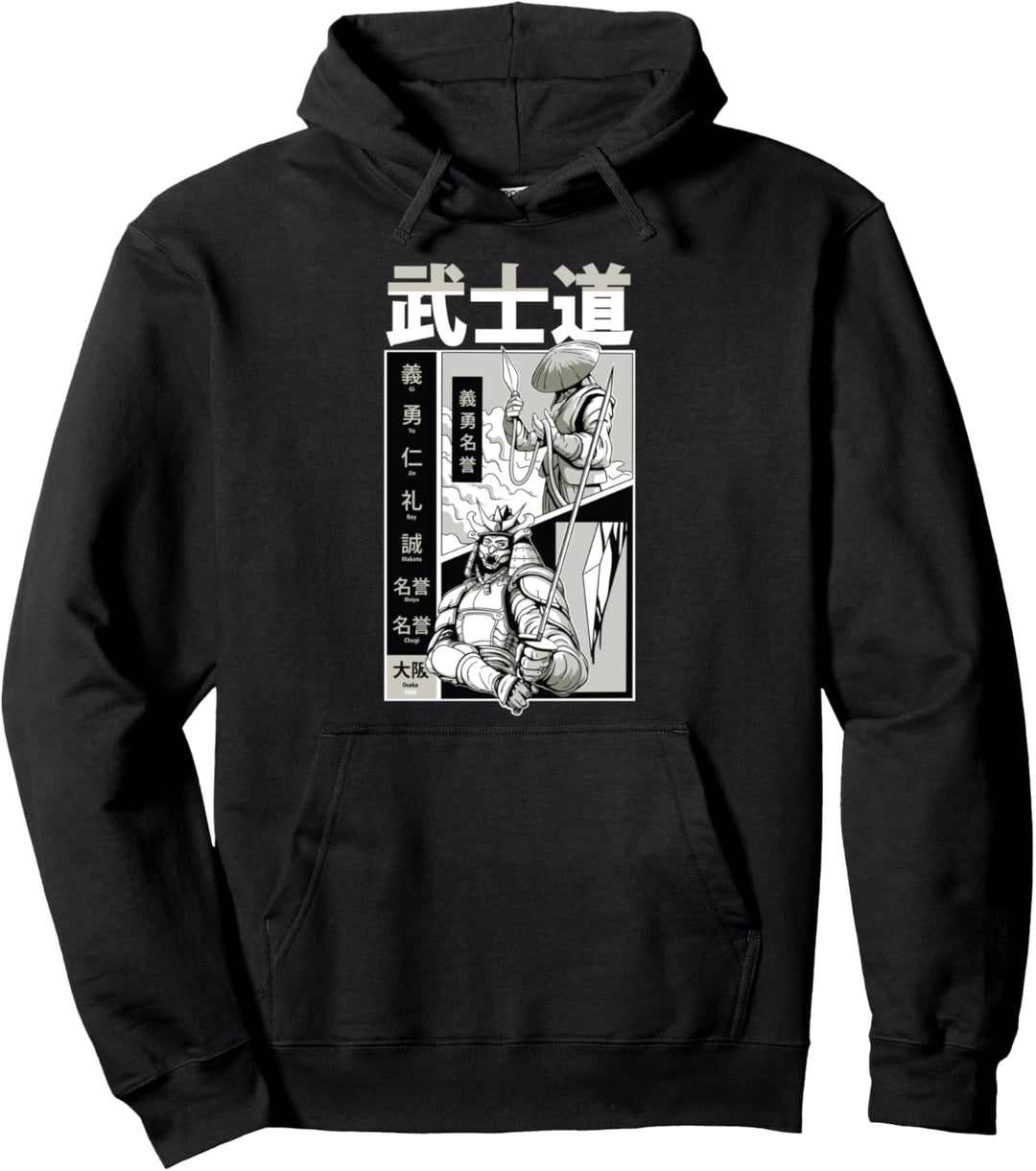 Japanischer Japan Two Warrior Anime Pullover Hoodie