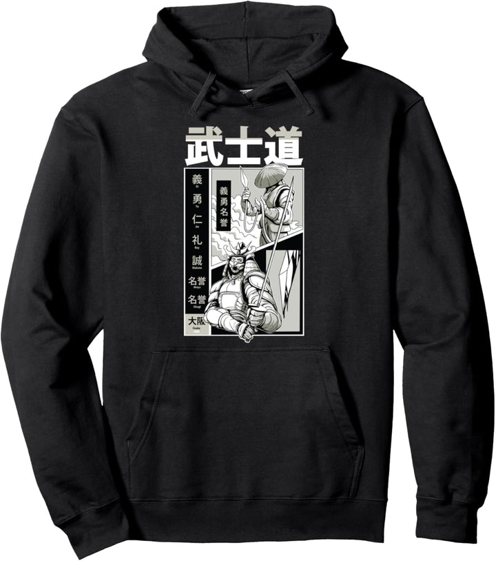 Japanischer Japan Two Warrior Anime Pullover Hoodie