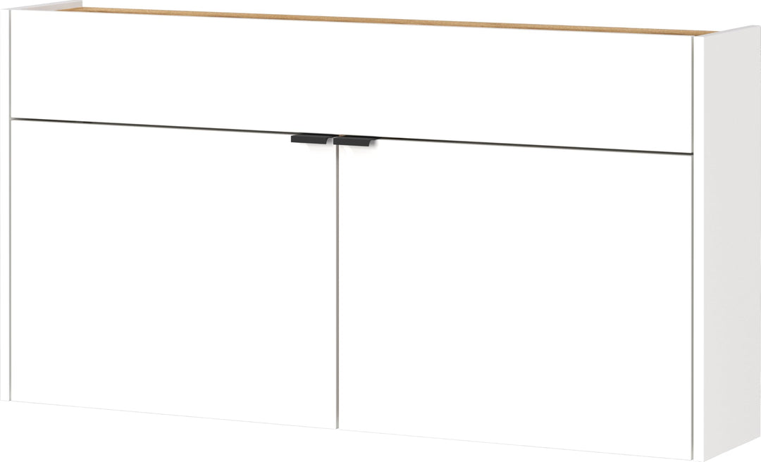Germania Schuhschrank 4438-633 GW-Ameca, in Weiss/Navarra-Eiche-Nb., FSC-Zertifiziert, 110 x 57 x 22