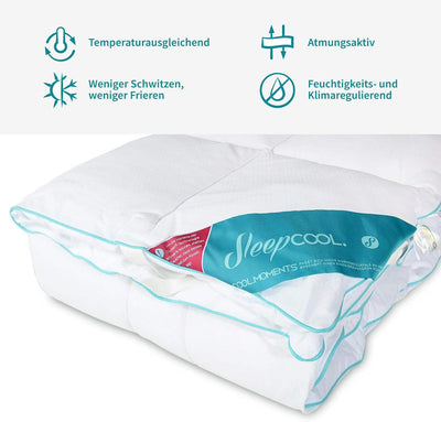 Matratzenauflage 90x200cm für optimale Schlaftemperatur COOL.Moments - Weniger Schwitzen, Weniger Fr