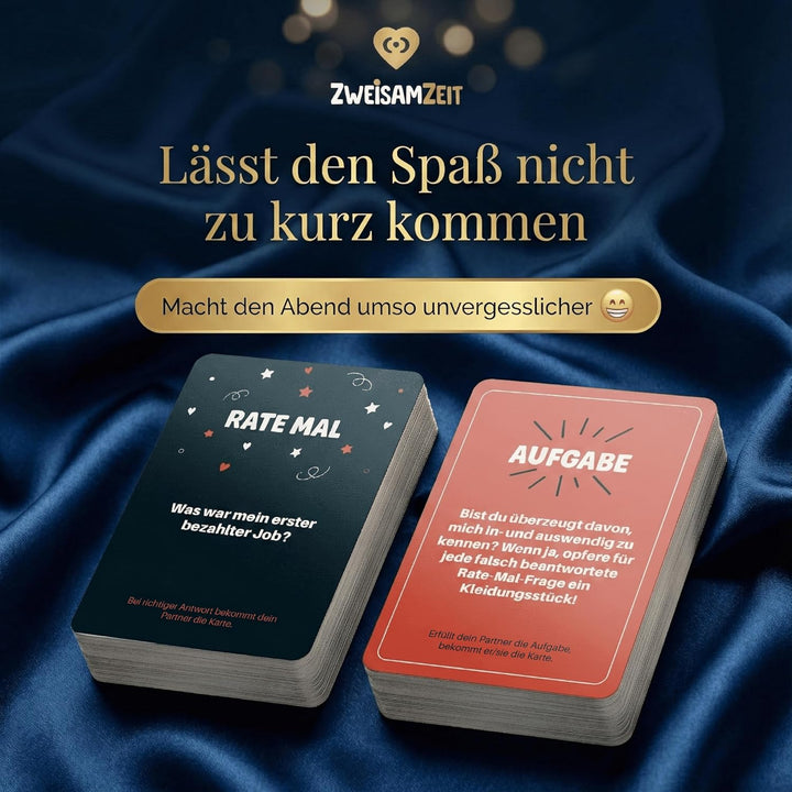 ZweisamZeit - Spiel für Paare zu zweit | Mit lustigen Aufgaben & Fragen | Pärchen Geschenke für Freu