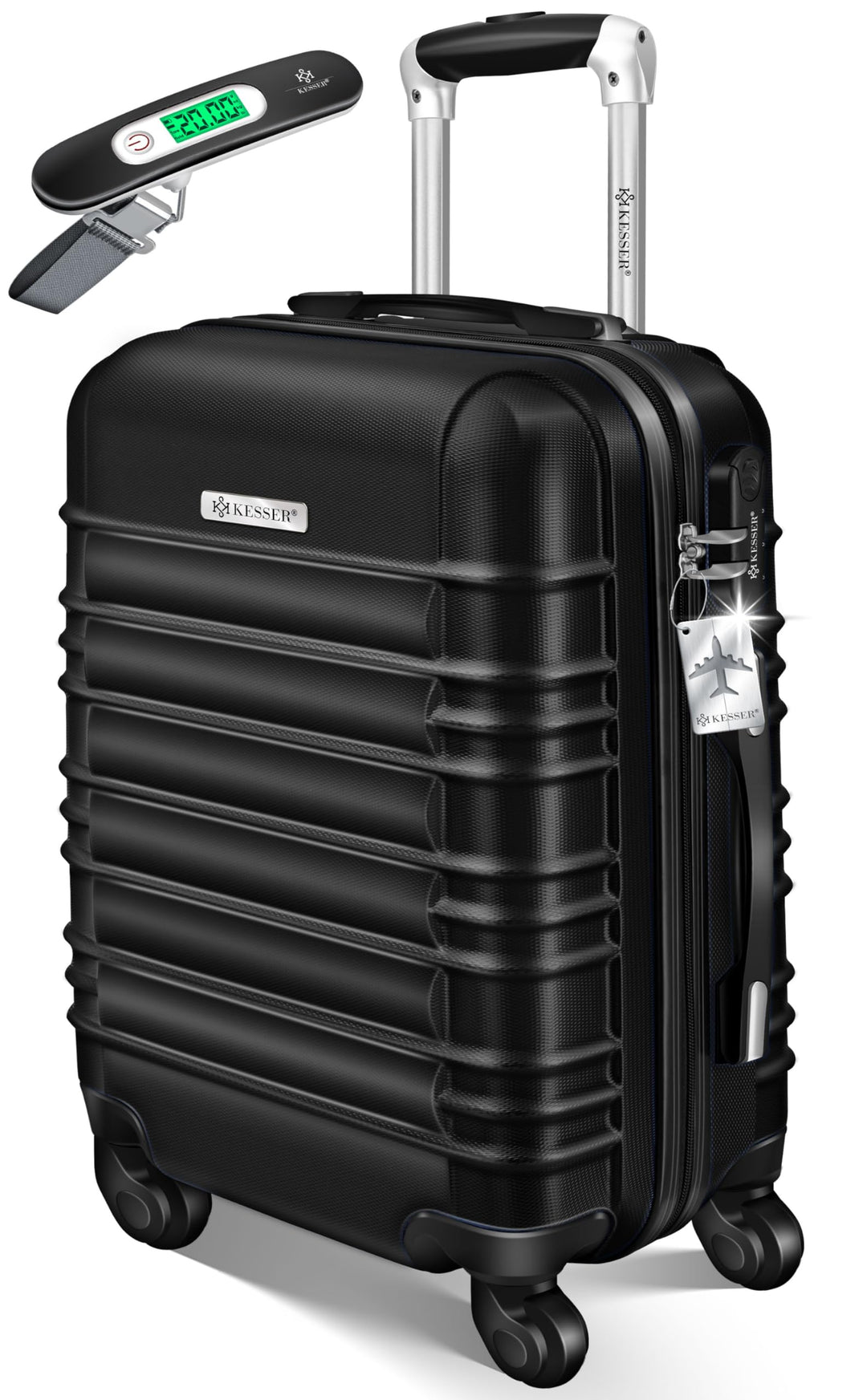 KESSER® Reisekoffer Hartschalen-Koffer Inkl. Kofferwaage + Gepäckanhänger Trolley Gepäck Rollkoffer